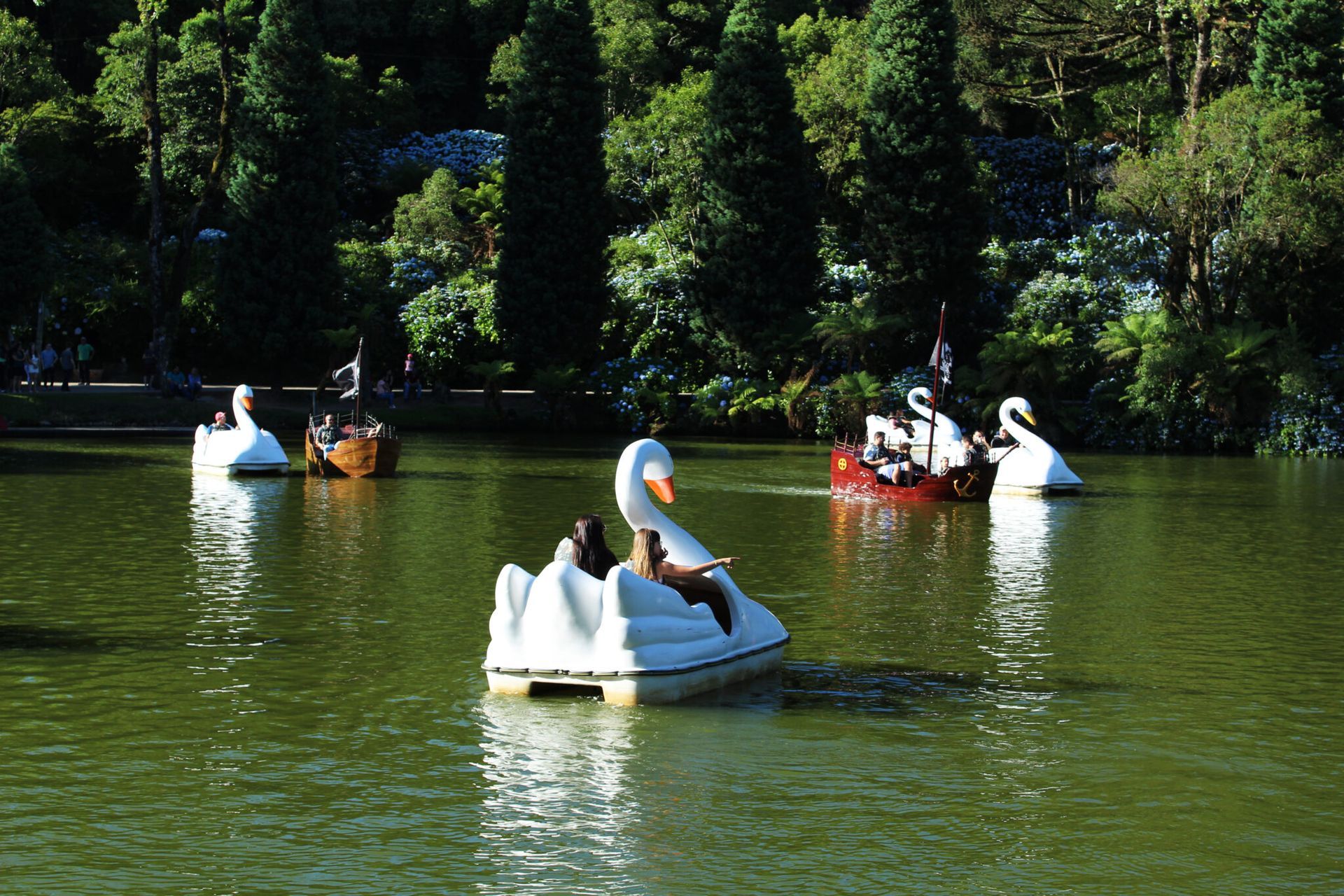 Lago Negro em Gramado com os pedalinhos mais famosos da Serra Gaúcha
