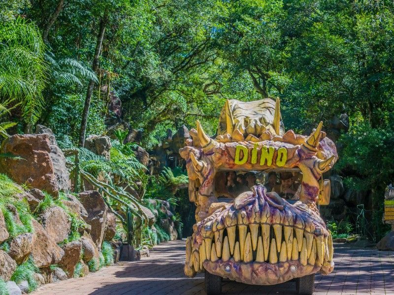 Dino móvel Parque Temático - Parque Terra Mágica Florybal em Canela - Serra Gaúcha | Gramado Oficial