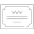 A black and white icon of a certificate with a crown on it.
