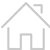 A line drawing of a house with a chimney on the roof.