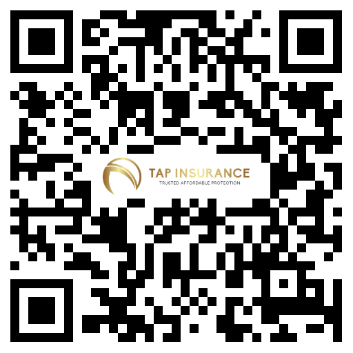 TAP Insurance Agency QR code — scan to access coverage info and quotes