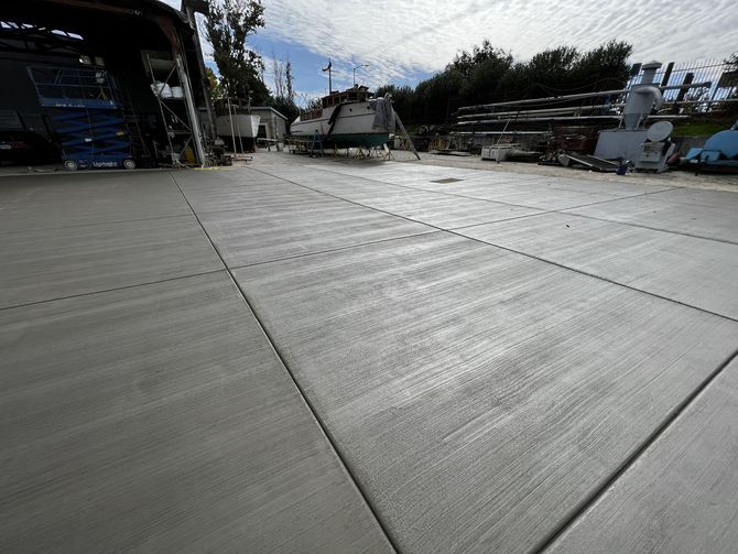 Commercial concrete driveway completed by Drago Inc. in Stockton, CA