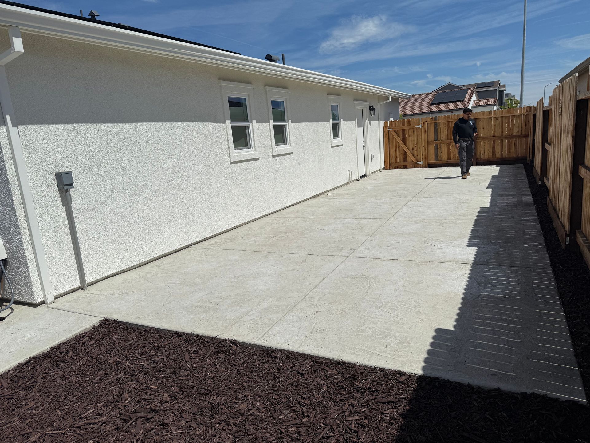Concrete patio and driveway installation in Stockton, CA