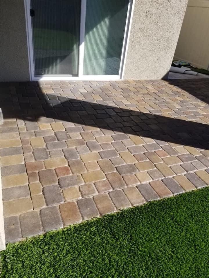 Stamped concrete patio installed in Tracy, CA