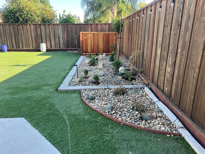 Full service landscaping project completed by Drago Inc. in Stockton, CA