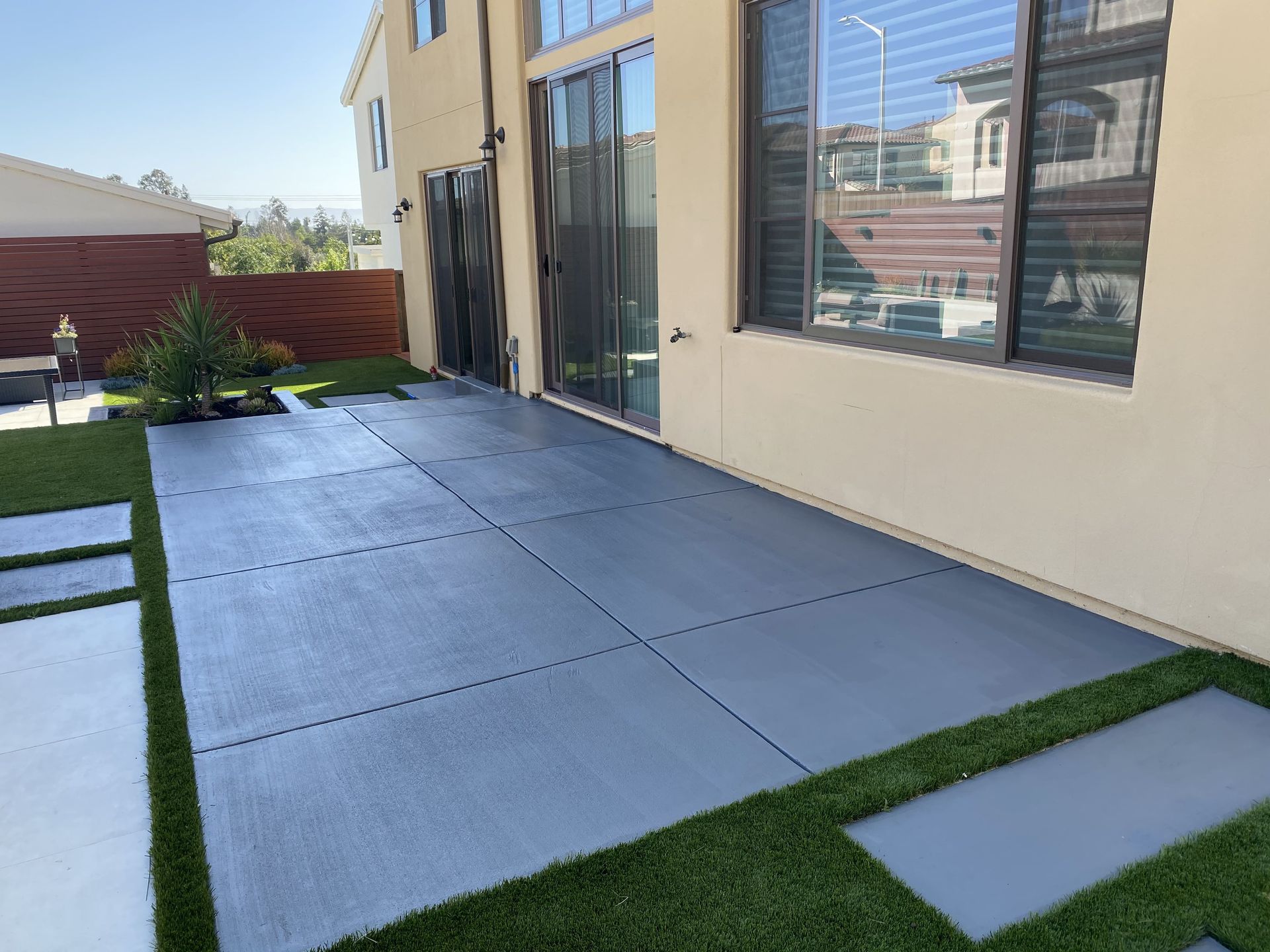 Concrete installation in patio project by Drago, Inc. in Stockton CA