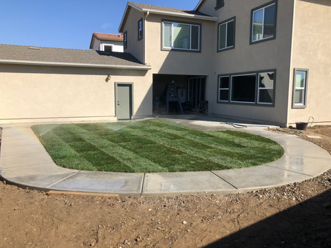 Full artificial turf installation with base preparation in Stockton CA
