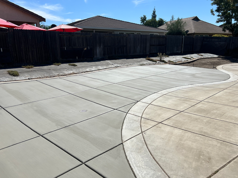 Concrete patio installation by Drago Inc. in Lathrop, CA