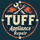 TUFF Appliance Repair logo with crossed wrench and screwdriver in orange and cream