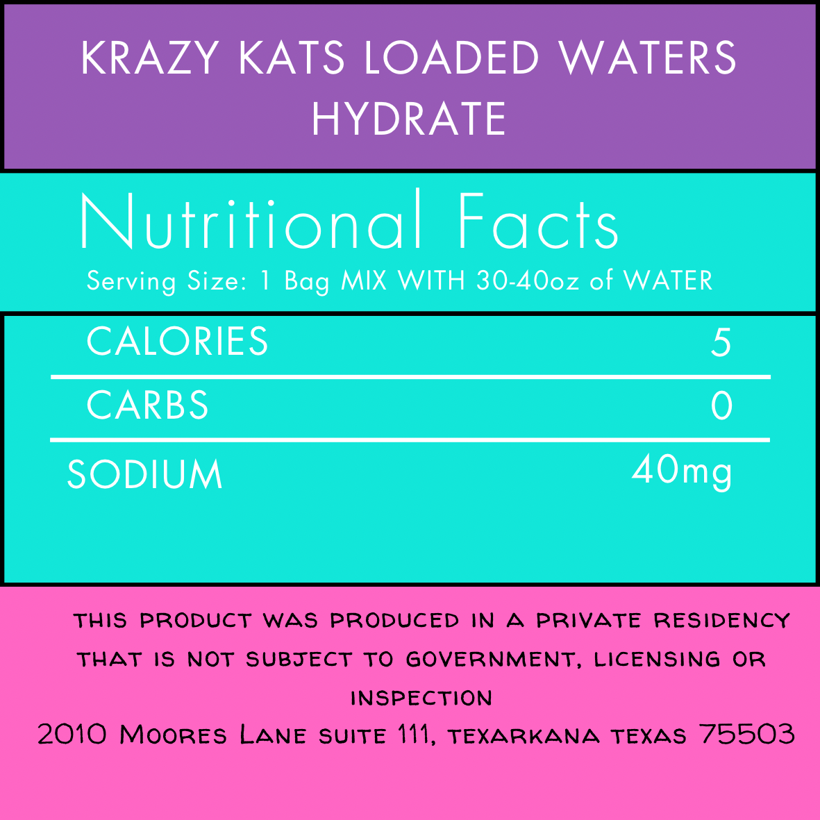 Buy Wellness Drink Products | Krazy Kat's Loaded Waters | Texarkana, TX