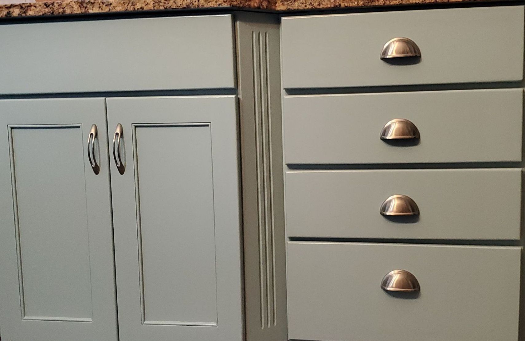 Kitchen cabinets after resurfacing