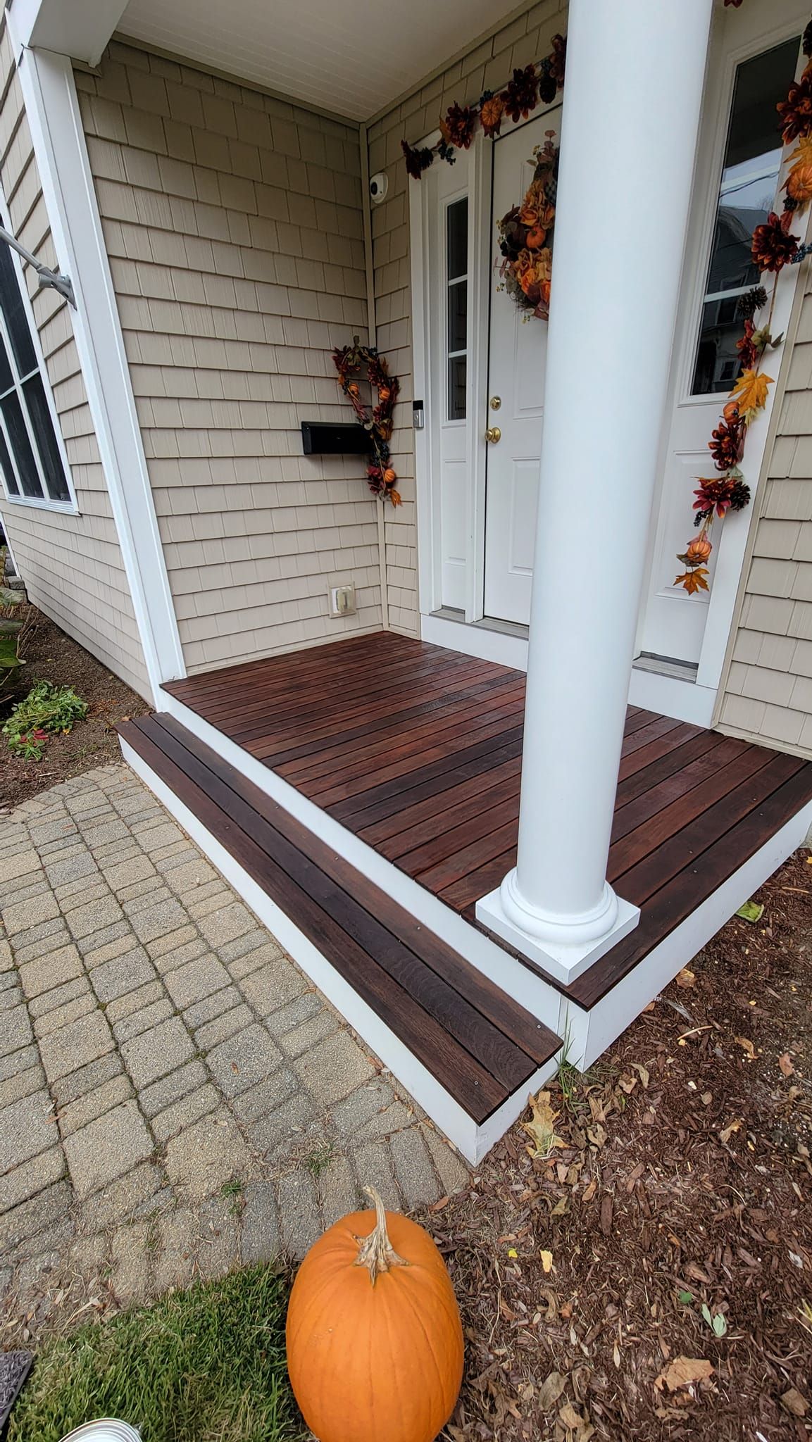 Restoring Mahogany Deck in Melrose, MA