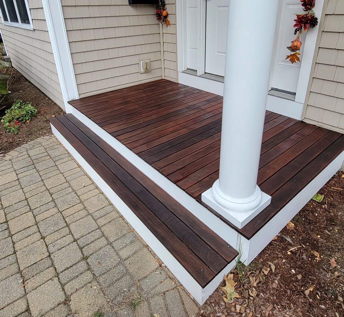 Restoring a Mahogany Deck in Melrose, MA