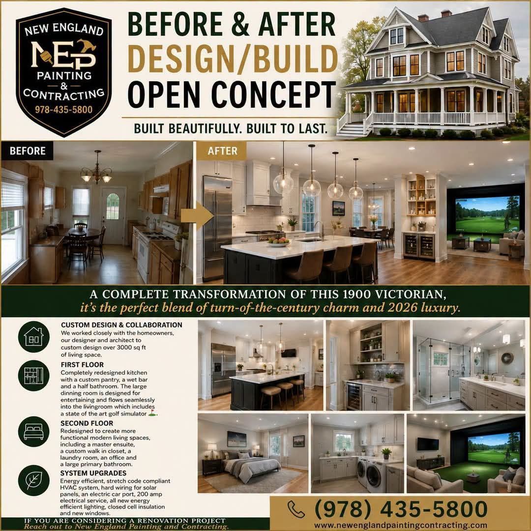 Info ad for a recent job in Melrose, MA