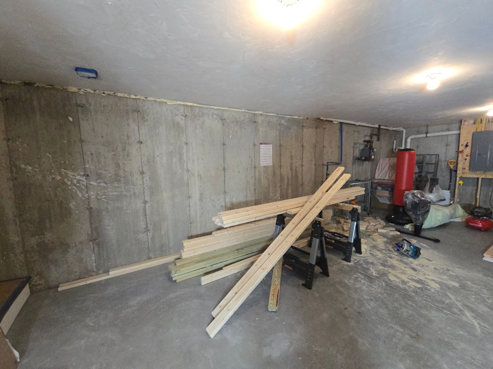 Basement Remodeling Project in Melrose, MA, by New England Painting and Contracting