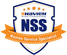 a logo for a company called navien service specialist .