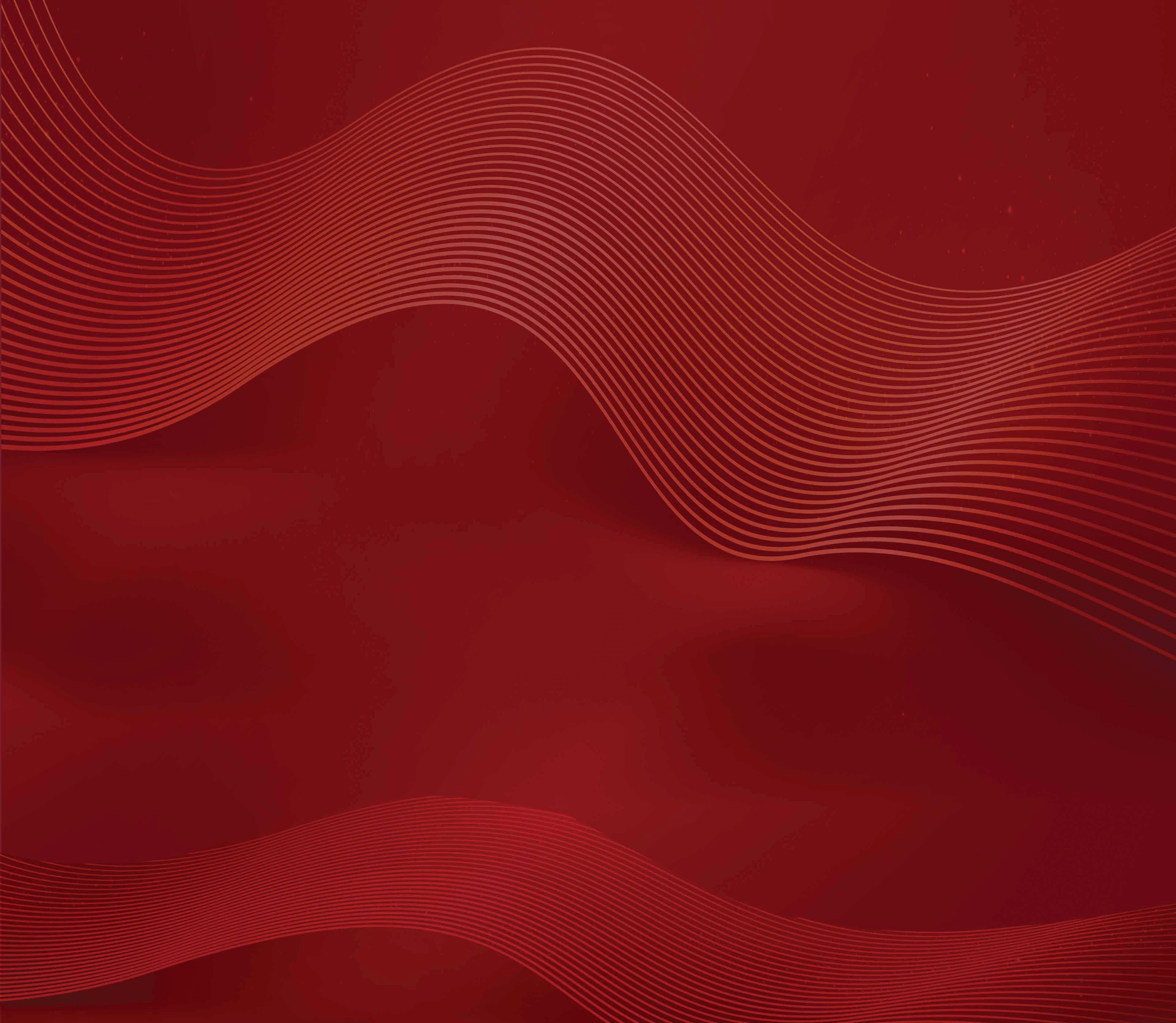 A red background with waves and lines on it