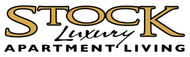 The logo for stock luxury apartment living is shown on a white background.