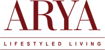 Arya dark red logo.
