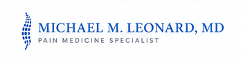 Michael M. Leonard, MD Pain Medicine Specialist logo in blue text