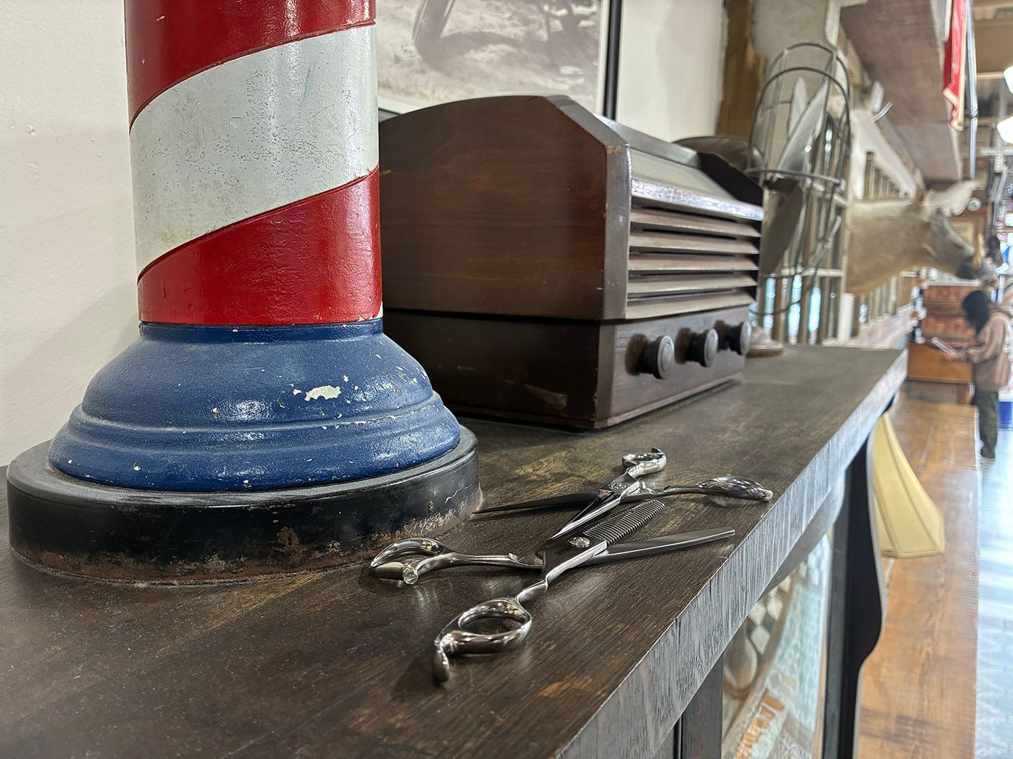 Classic barber tools and vintage barbershop details featured at Swagger & Blade in Monmouth County, NJ.