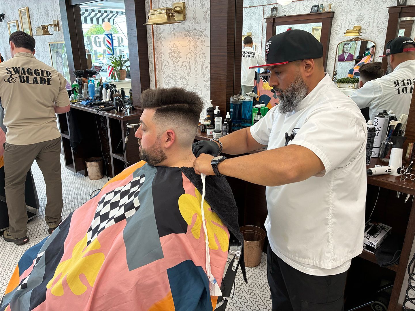 Professional skin fade haircut service at Swagger & Blade barbershop serving Monmouth County, New Jersey.