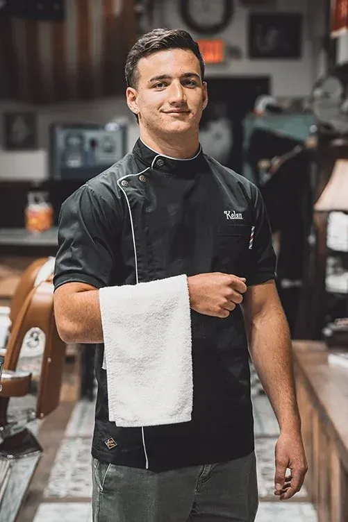 Kelan Giaimo, barber at Swagger & Blade offering men's haircuts, skin fades, and beard grooming in Monmouth County, NJ.