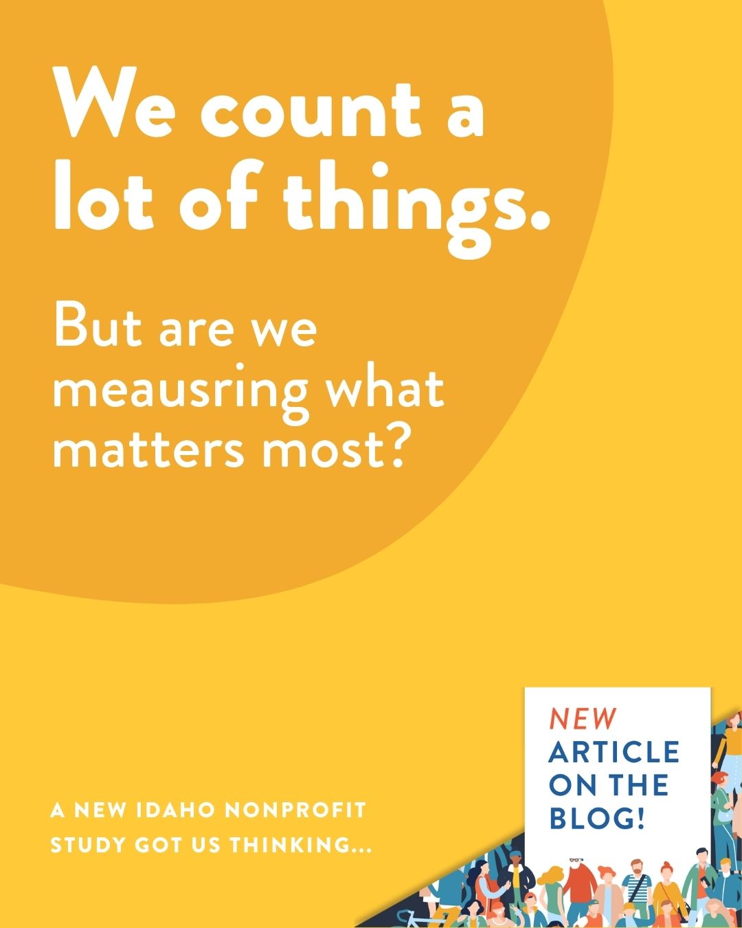 We count a lot of things...