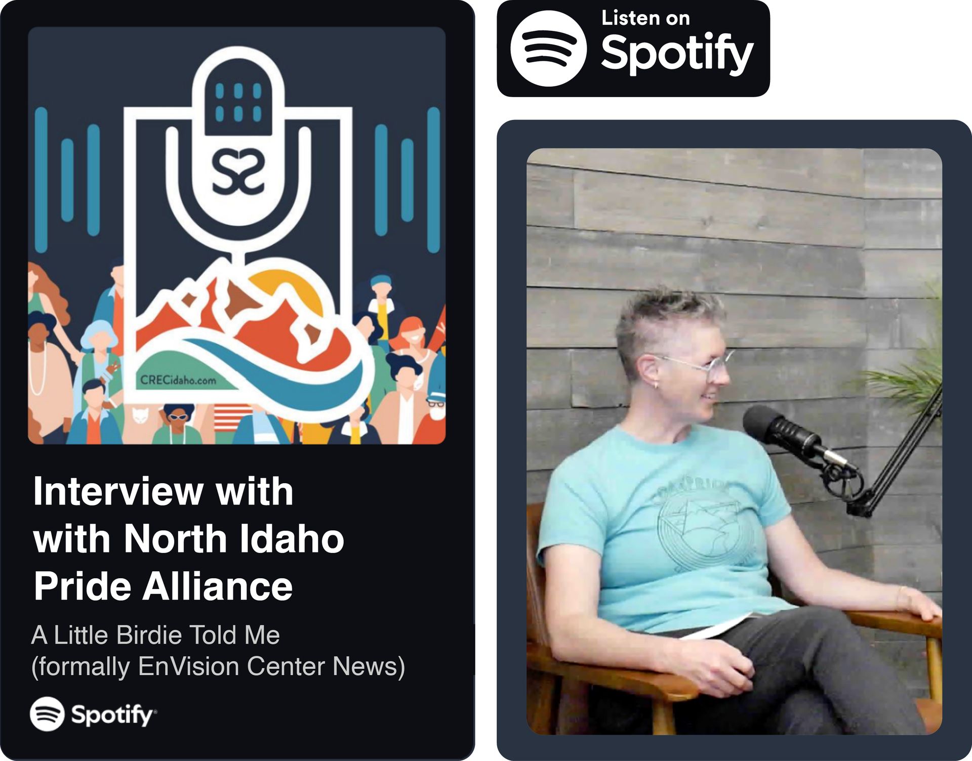 Spotify episode of A Little Birdie Told Me with Dr. Sarah Lynch of the North Idaho Pride Alliance
