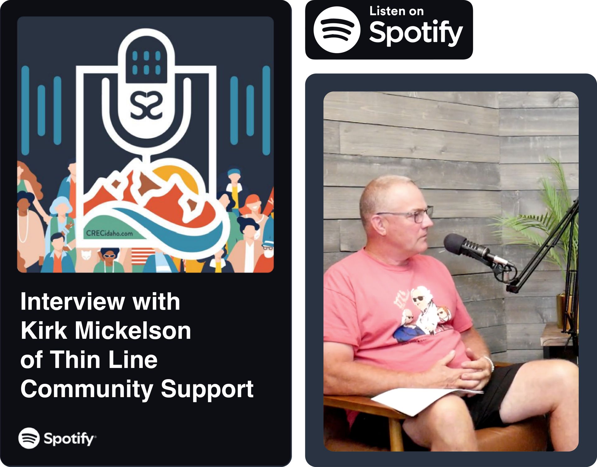 Spotify episode of A Little Birdie Told Me with Kirck Mickelson of Thin Line Community Support