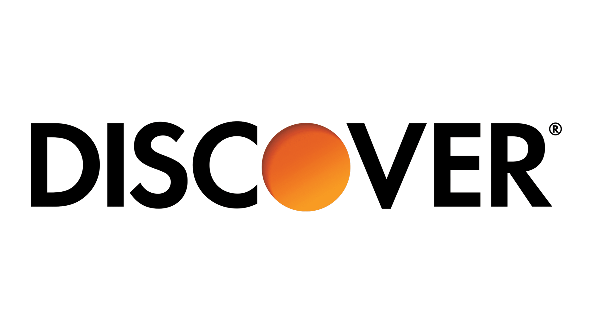 A black and orange logo for discover on a white background.