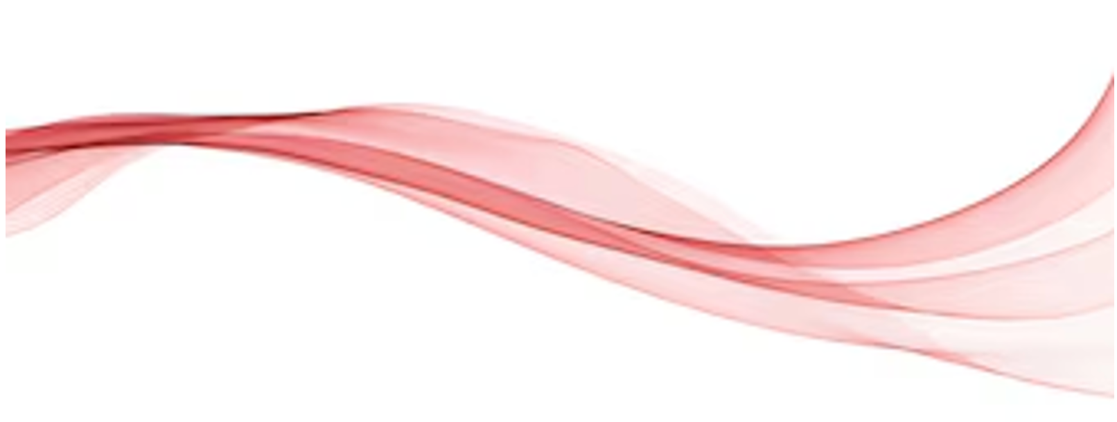 A red wave is moving in the air on a white background.