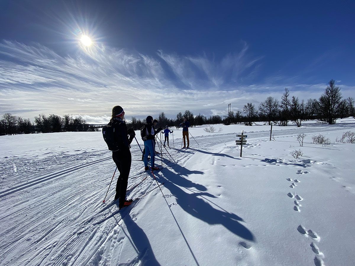 Pista di fondo con gruppo