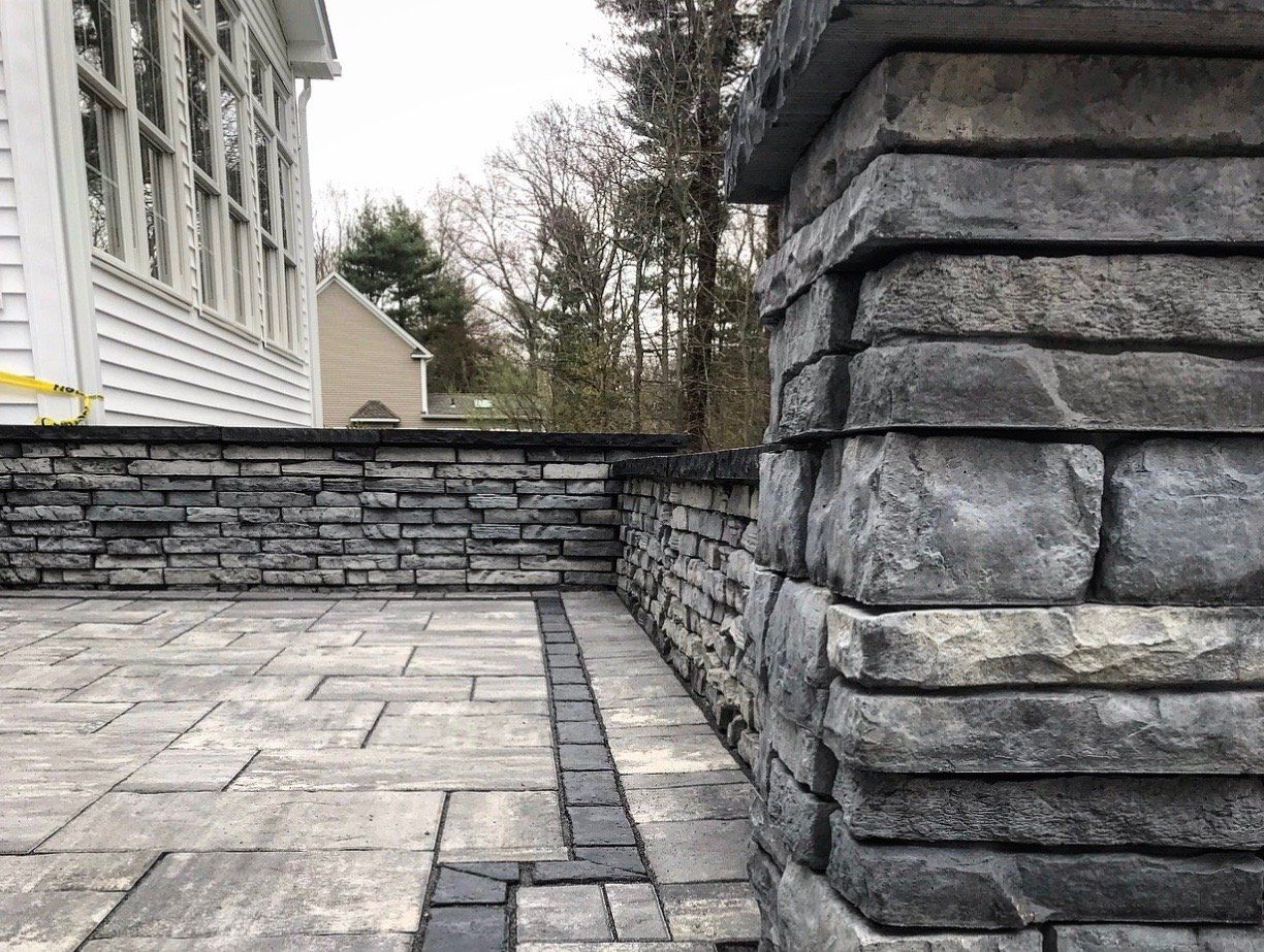 retaining walls and steps