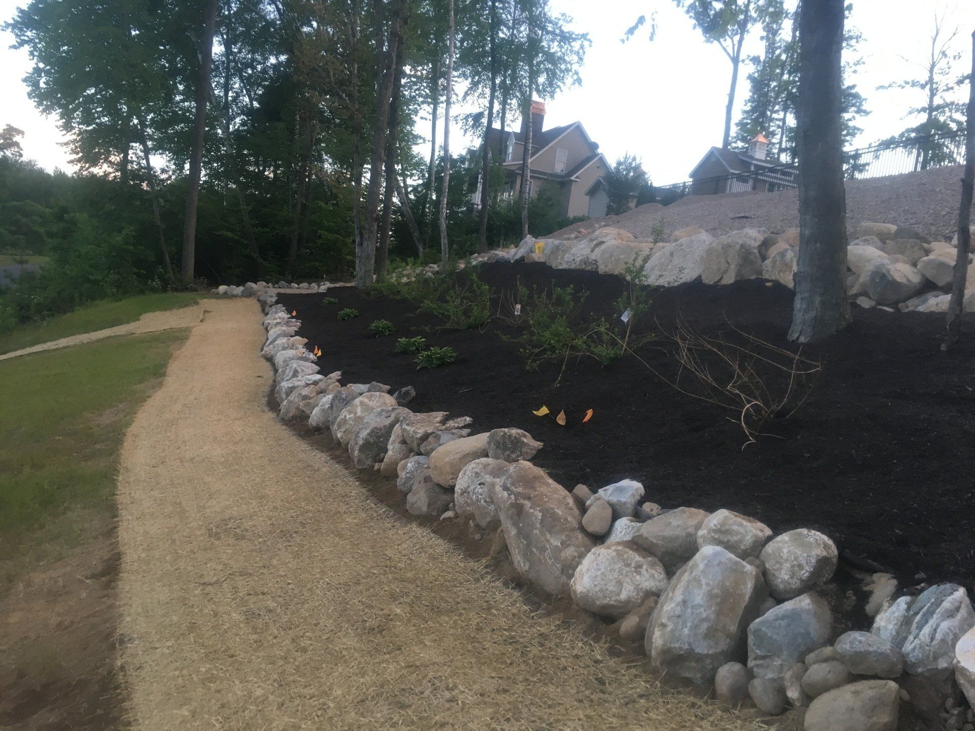 retaining walls and steps