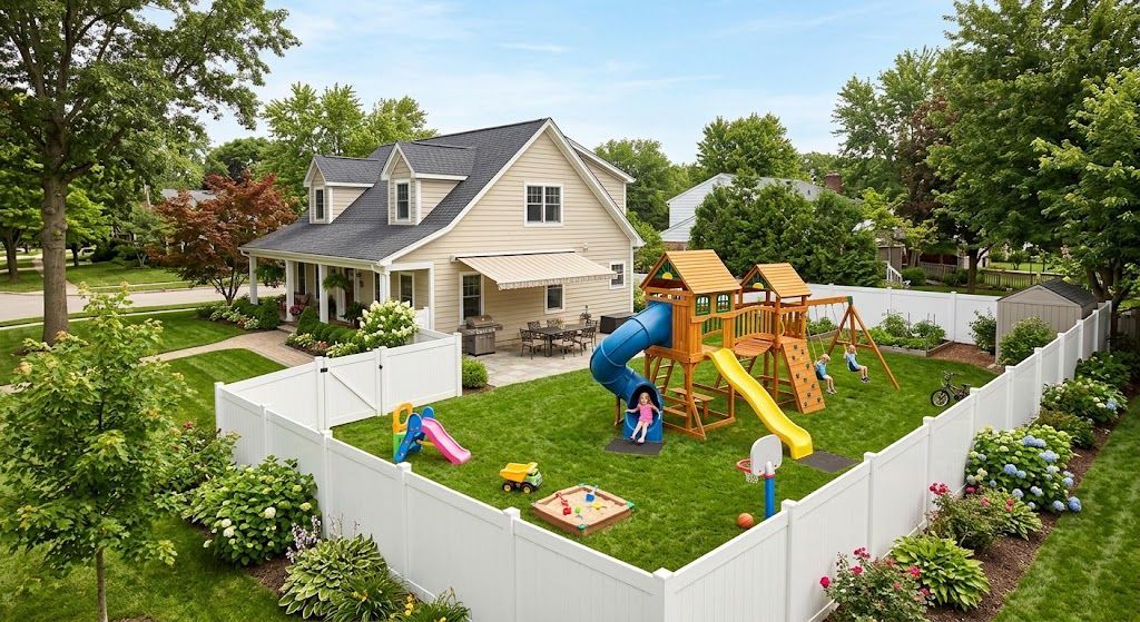 Safe outdoor play area at a licensed home daycare in Oakland County Michigan