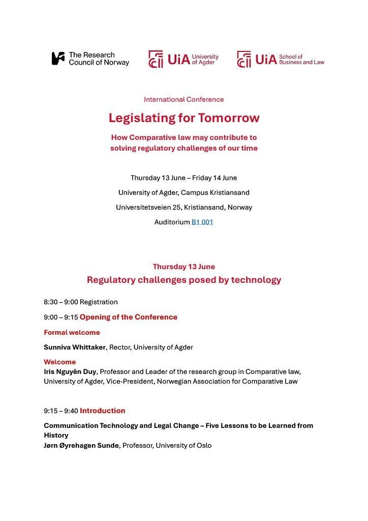 Legislating for Tomorrow