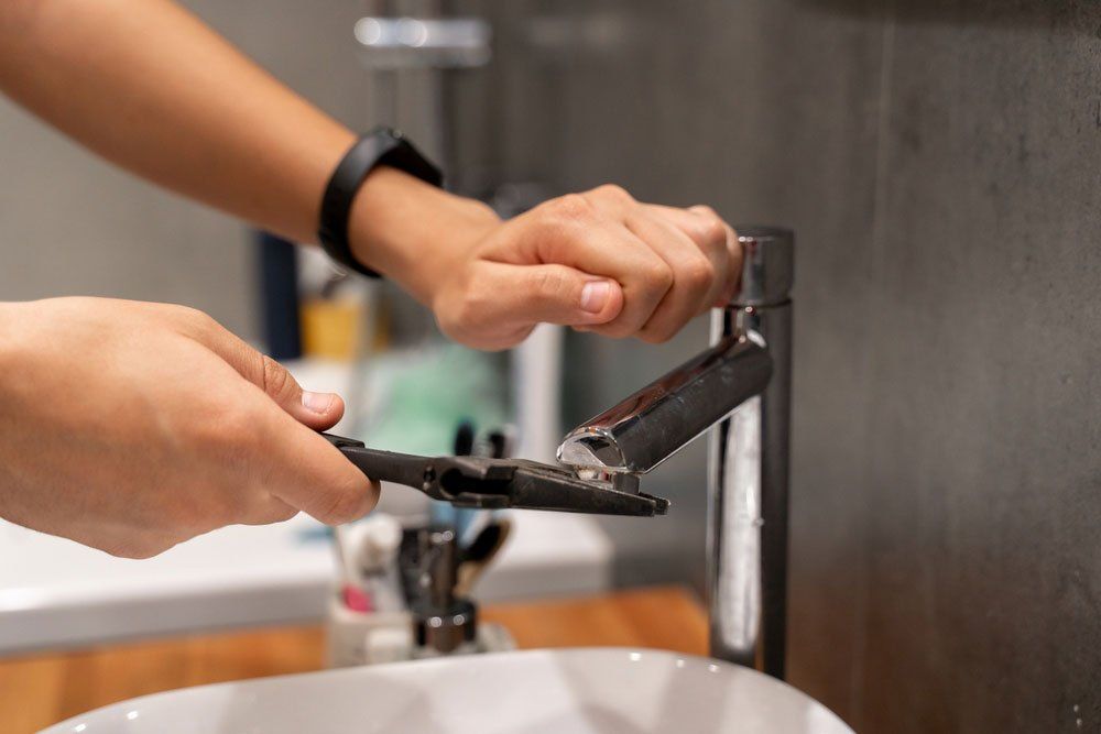 Plumber Fixing Tap