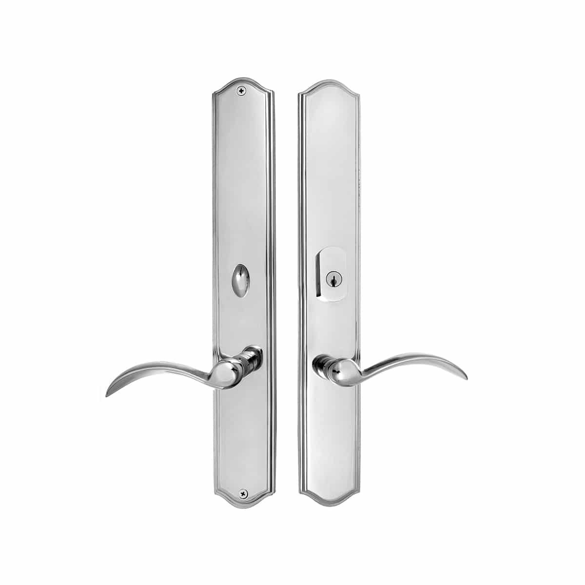 Tuscana Multi point lock trim set Brass 18″x2.5″