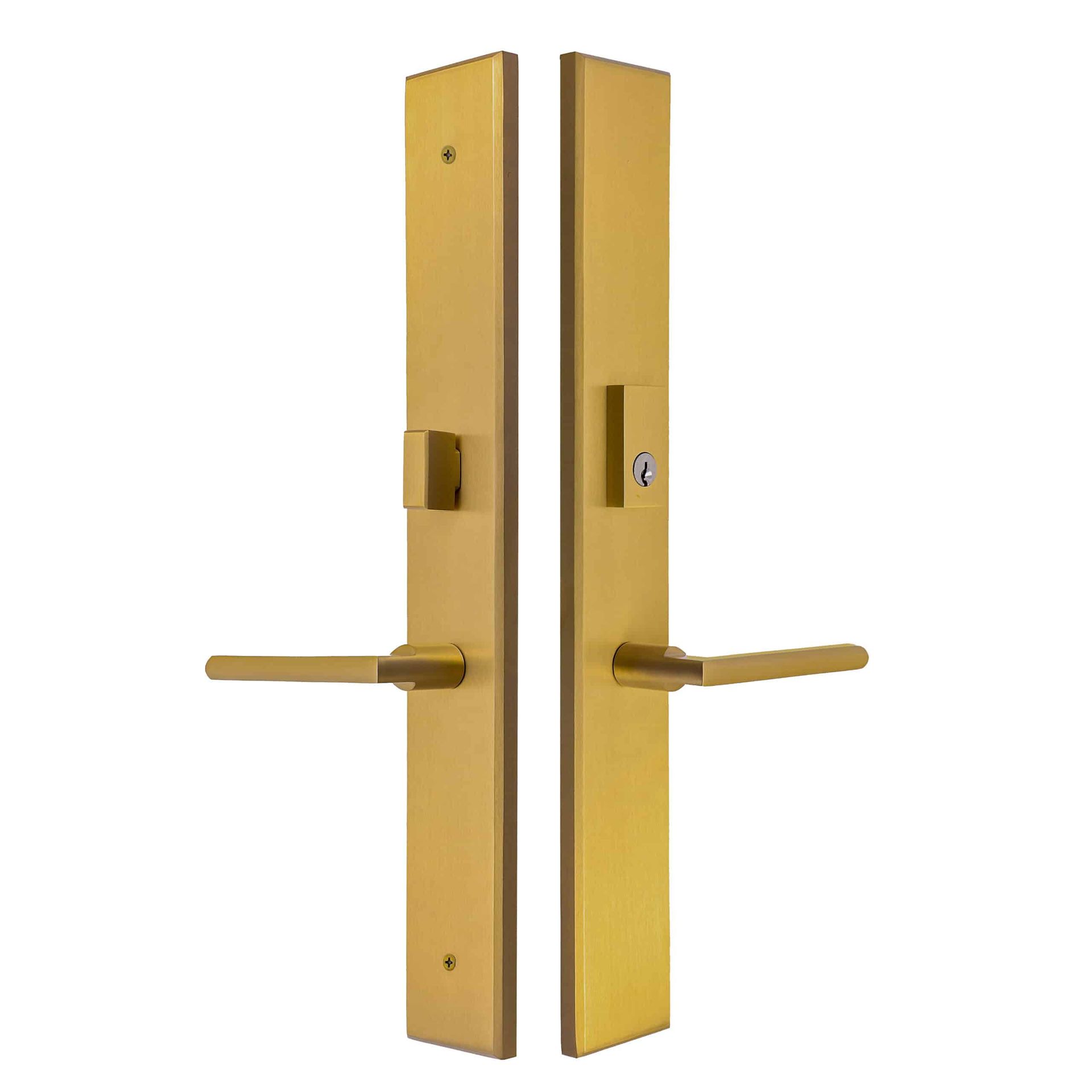 Milano Multi Point Lock Trim Set Brass 11″X2″