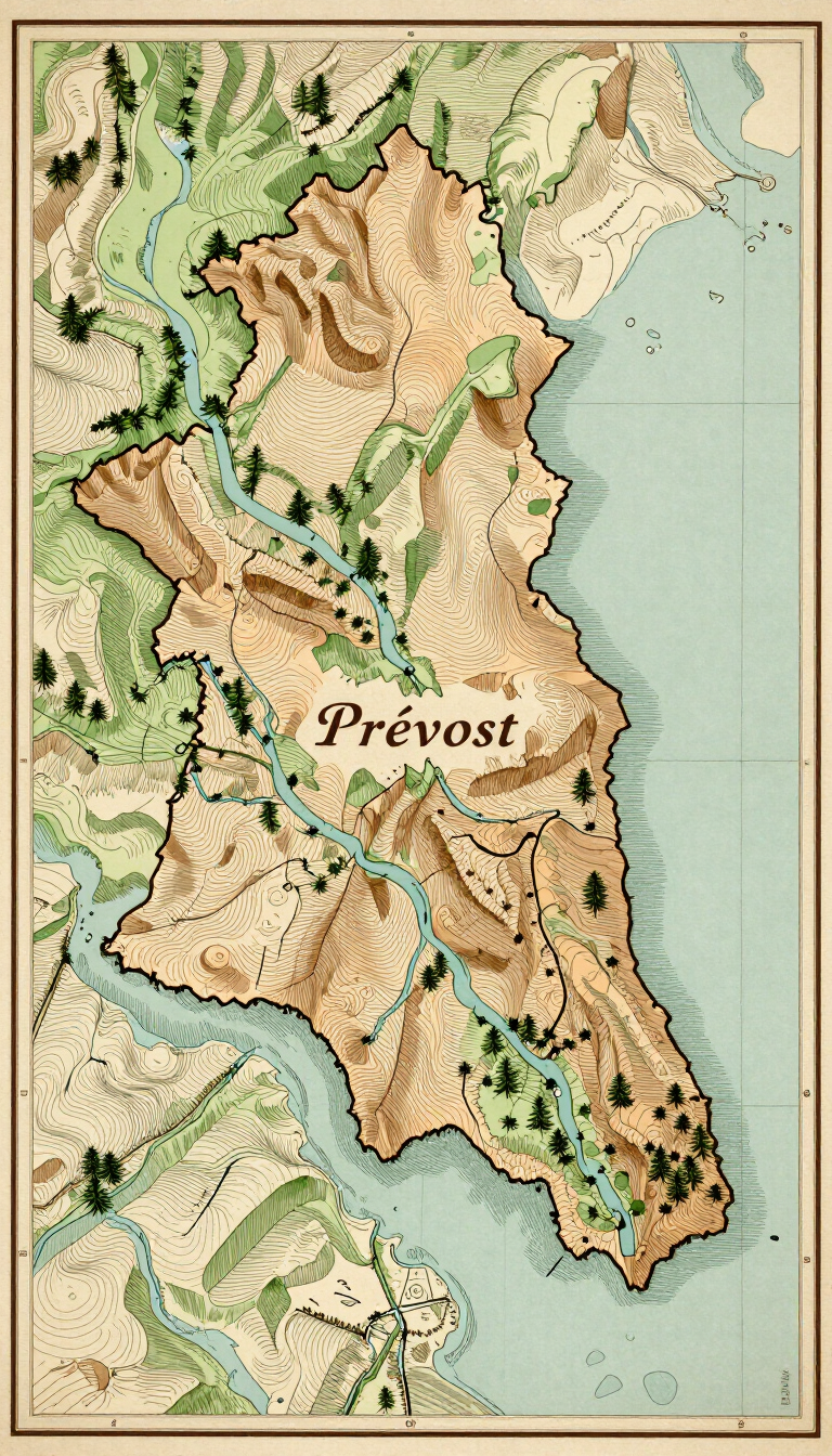 Carte illustrée des Laurentides style affiche vintage
