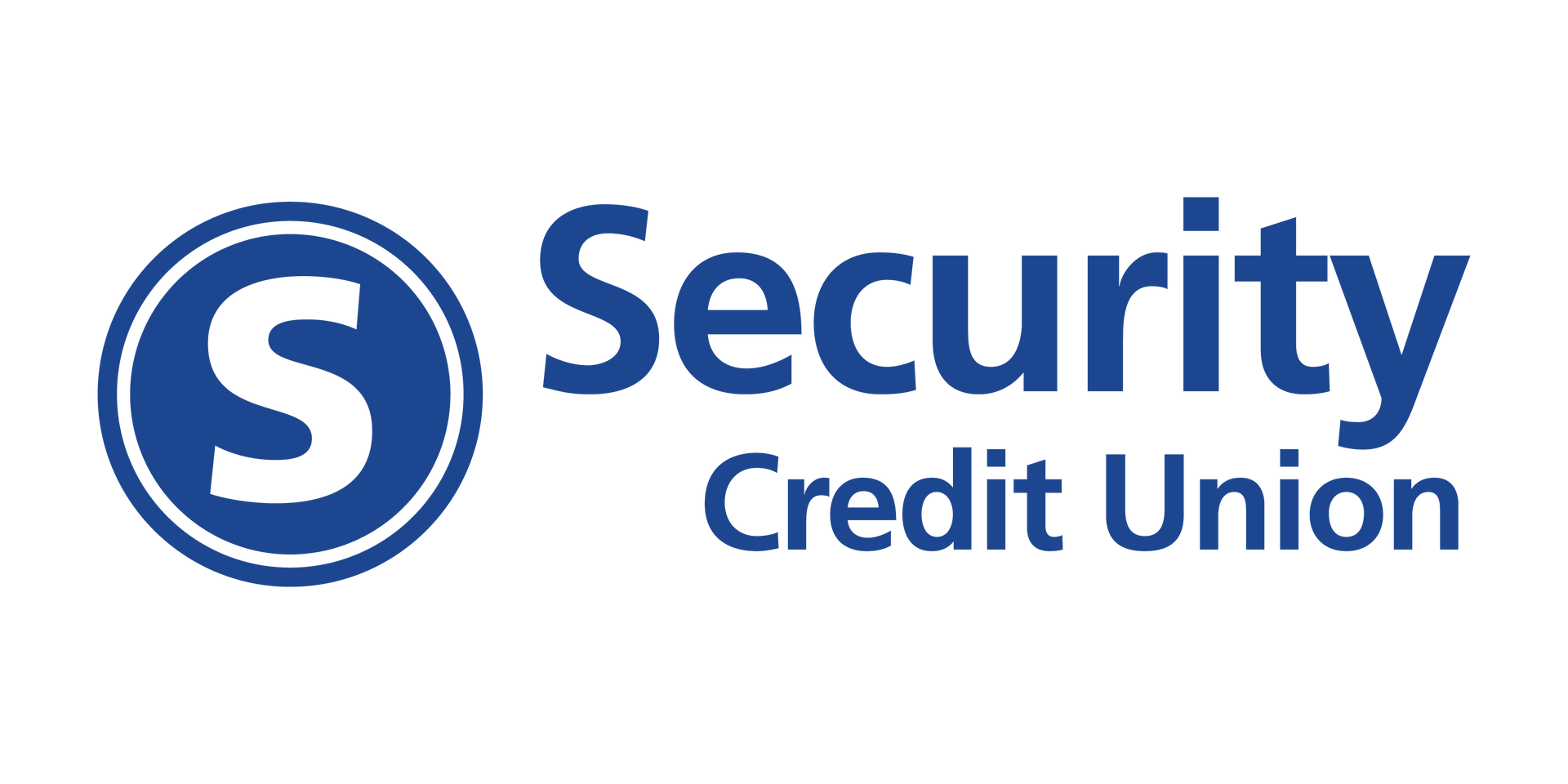 Security Credit Union logo in blue with a circular “S” emblem