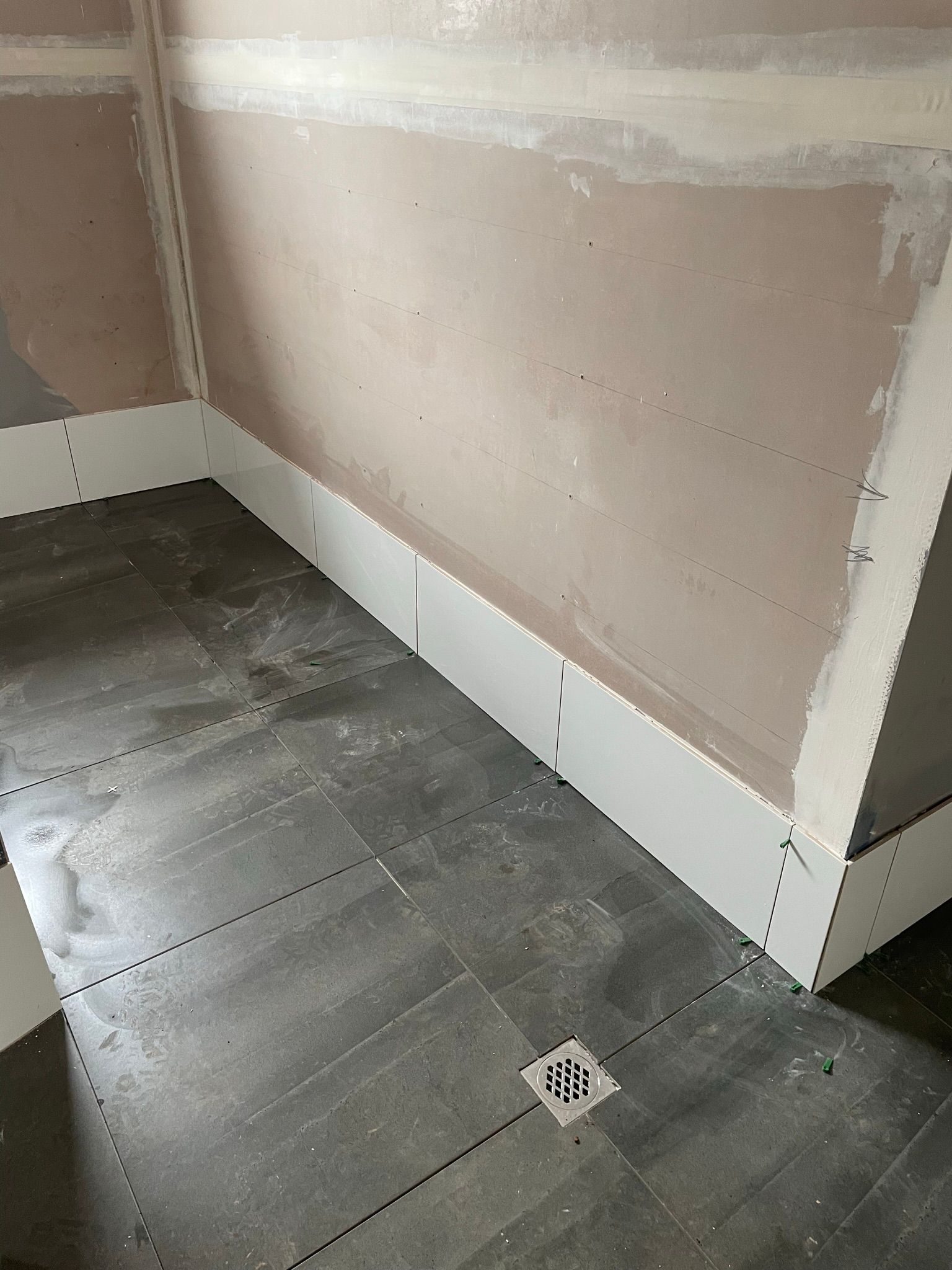 Bathroom Under Construction, Tile Flooring — Taylormade Constructions & Renovations In Wooroolin, QLD
