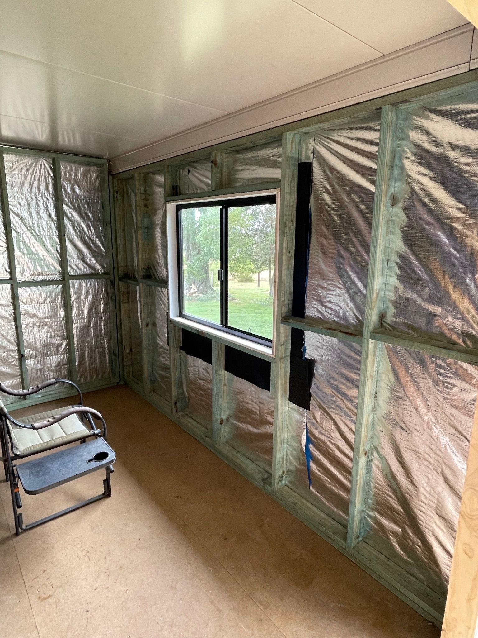 Interior of a Room Under Construction with Wooden Frame — Taylormade Constructions & Renovations In Kingaroy, QLD