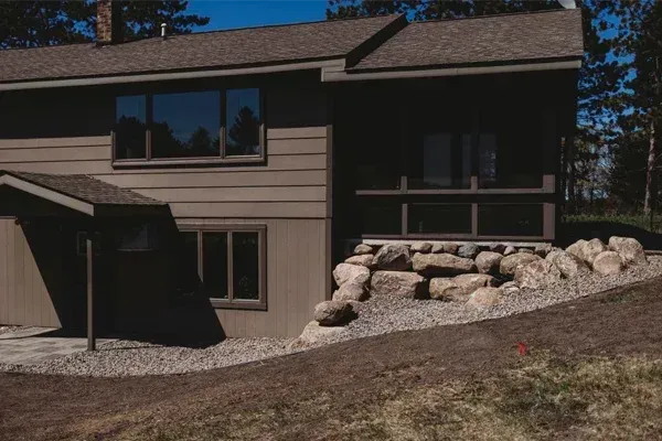 boulder retaining wall installation in north branch, mn