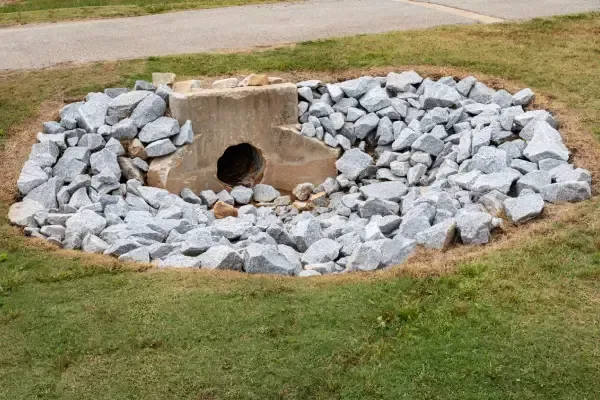 culvert in MN installed to support access while managing water flow across the property