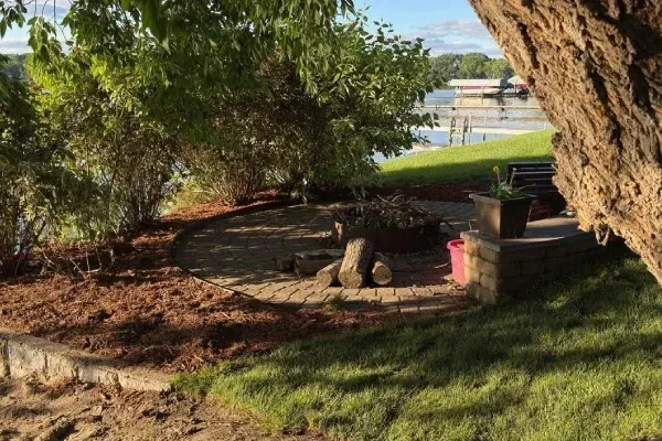 Stone fire pit design in North Branch, MN