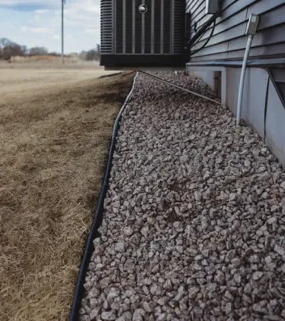 Foundation drainage installation in North Branch, MN