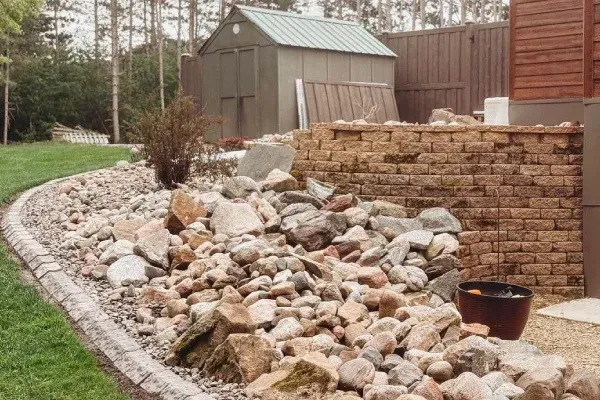 rock garden installation north branch mn