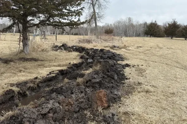 Site utility excavation in MN